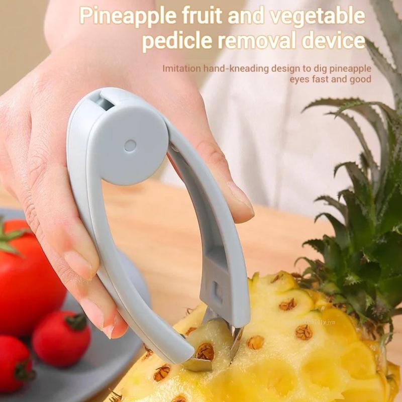 Pineapple Eye Corer Fruit Vegetable Knives Stem Remover Clip Multifunctional Stainless Steel Fruit Seed Remover Gadgets