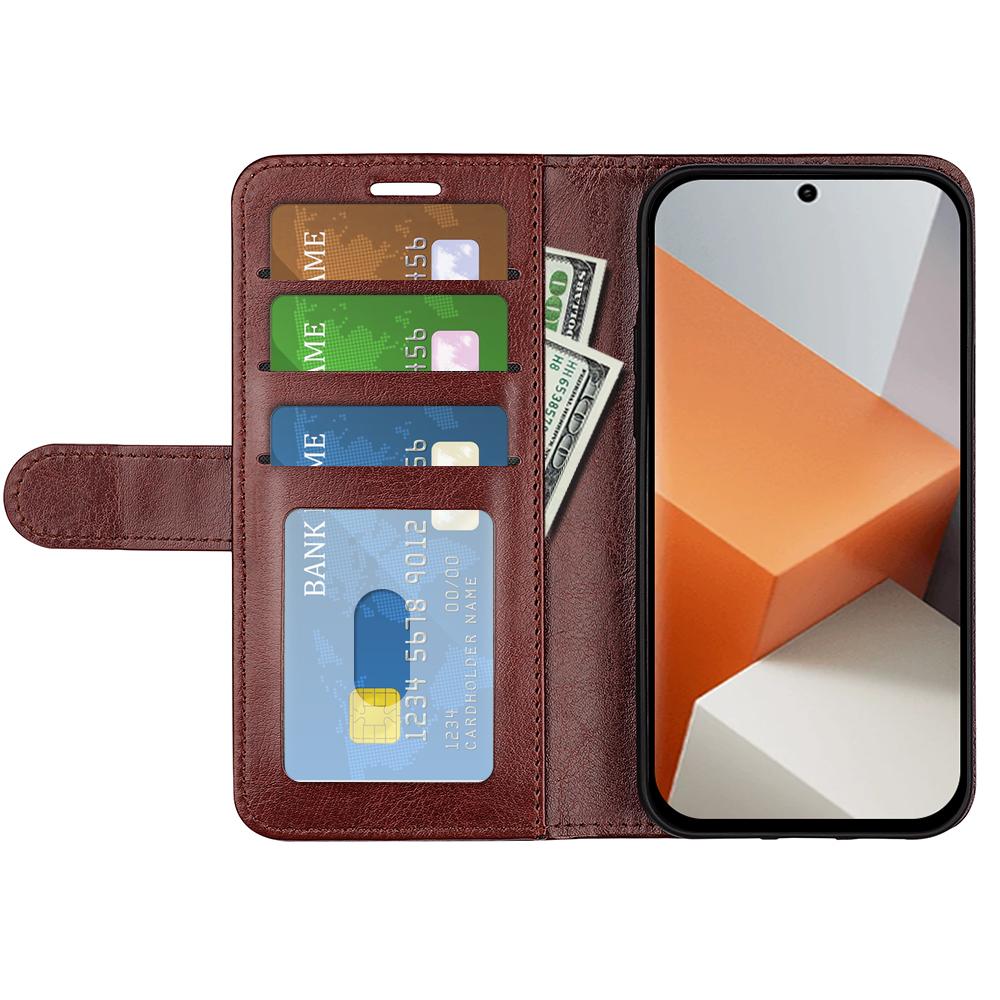 

For Xiaomi Redmi Note 13 Pro+ 5G Case PU Leather Magnetic Clasp Phone Cover White