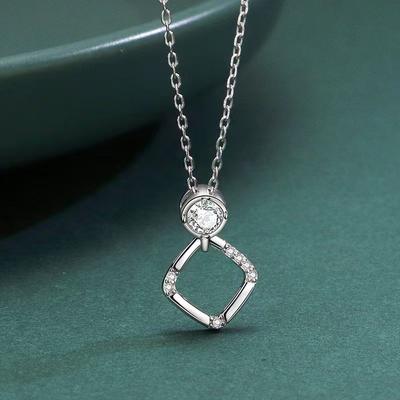 Collier micro-incrusté de diamants pour femme, chaîne de clavicule simple et légère, de luxe haut de gamme, cadeau de Saint-Valentin pour petite amie