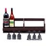 Mini Wine Rack Set Miniature Wall Mounted Wine Rack with Bottles Wine Glasses Doll Mansion Furniture for Kitchen Doll Bar Decor