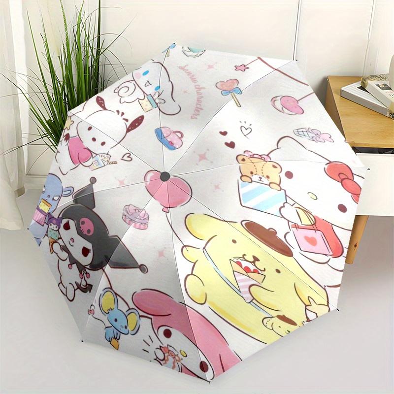 

Sanrio Characters Pom Pom Purin Pochacco Durable Cartoon Folding Umbrella, Portable 3-Fold Compact Umbrella for Men and Women, Suitable for Travel or