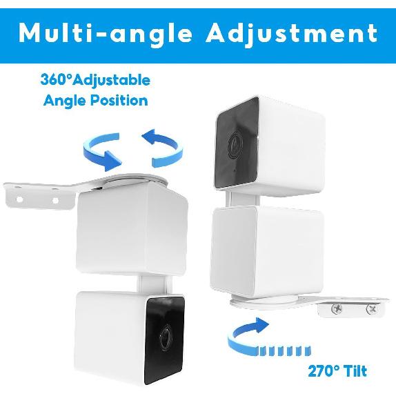 ALLICAVER Wyze Cam Pan V3 Mount, Wyze Cam Pan 270+ Degrees Outside/Inside Corner Wall Mount Bracket, Suitable for Wyze Pan CamV2 V3 Effectively