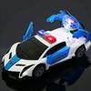 360° Rotating Electric Vehicle Toy Automatic Openable Doors Robot Transformation Toy  Kids Gift