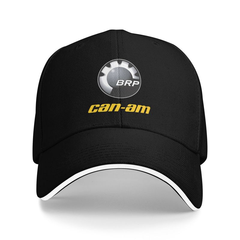 Specialanpassad BRP Can Am Logotyp Tryckt Baseballkeps Sommar Casual Sandwichkepsar för Män Kvinnor Utomhus Sport Justerbar Solskyddskeps