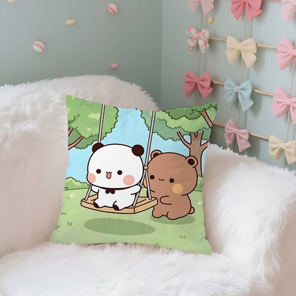 Cute BuBu DuDu Case Plush Fabric Soft Pillowcase Double Sided Print Cushion Cover Household Gifts