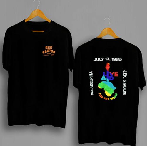 1985 Live Aid Concert See Factor Crew Tour TShirt Unisex T-Shirt XXXL