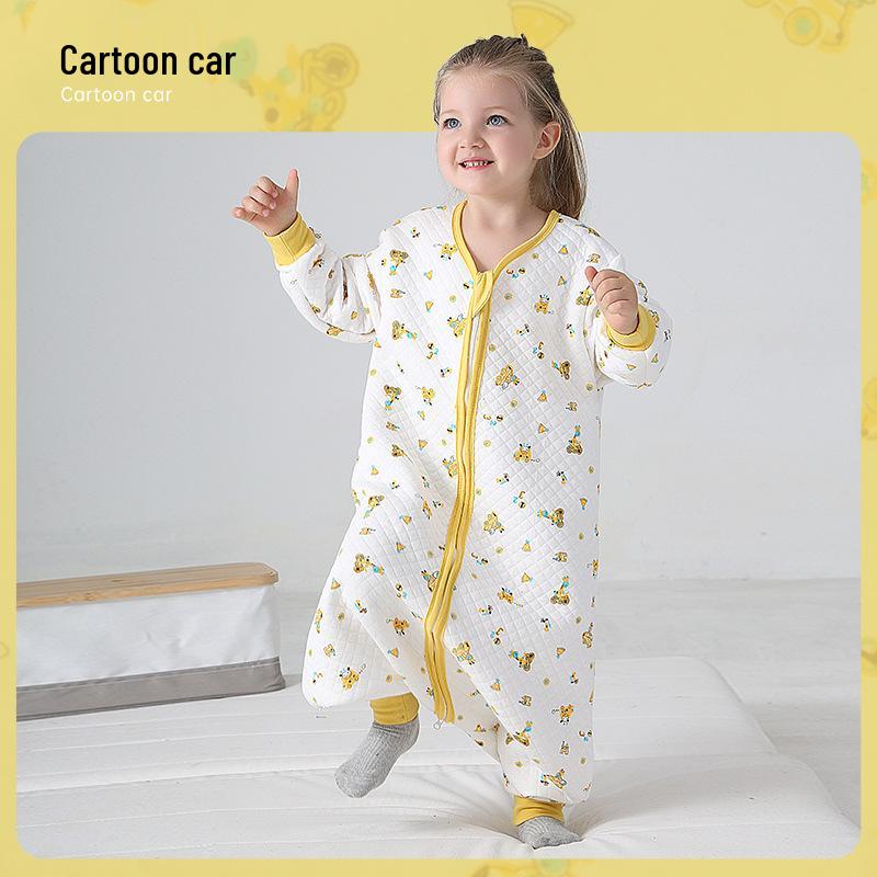 All-Season Baby Sleep Bag: Air Cotton, Thin, Warm, Footed Romper for Spring, Summer & Autumn
