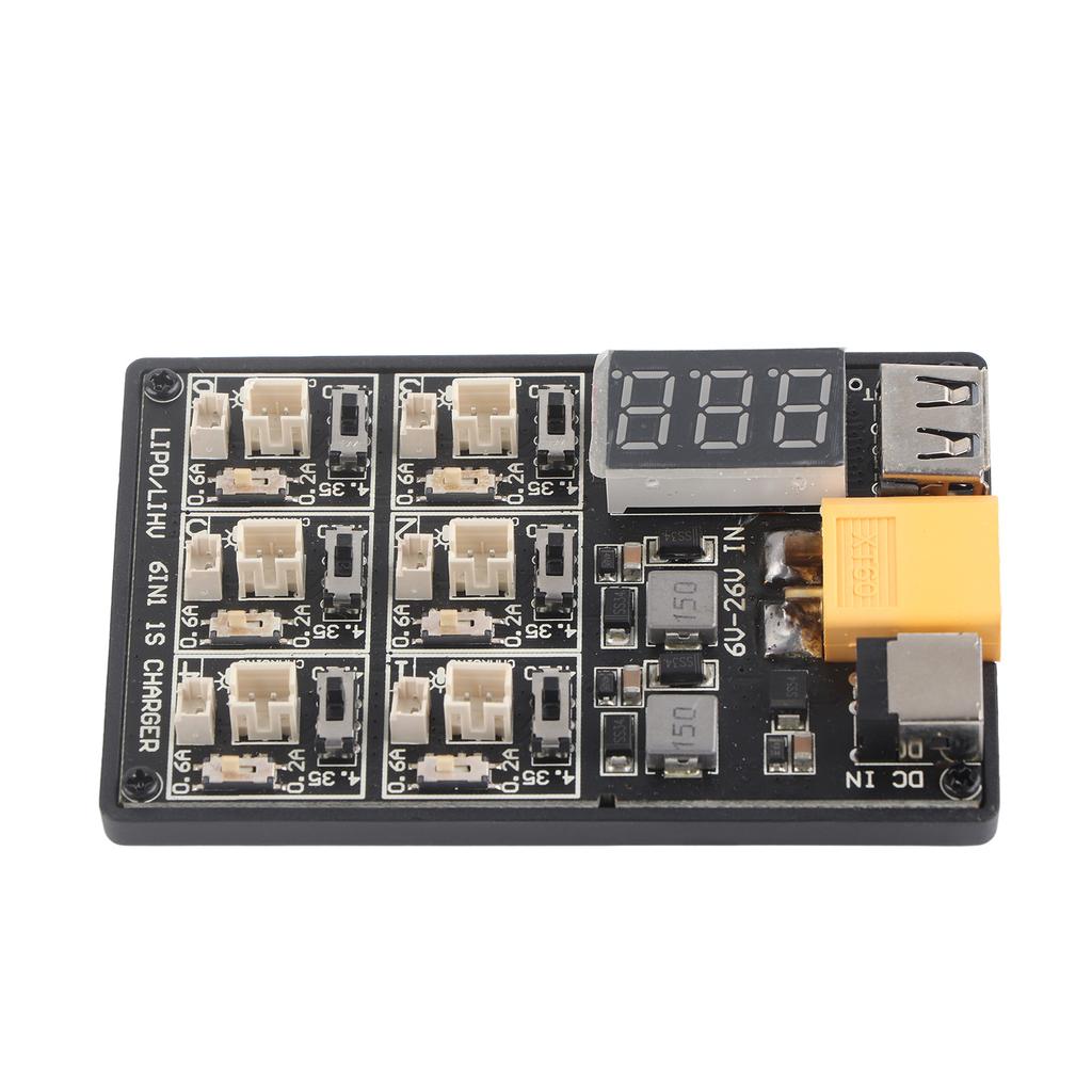 6in1 1S LiPo Battery Charger Charging Board RC Accessory with USB Interface