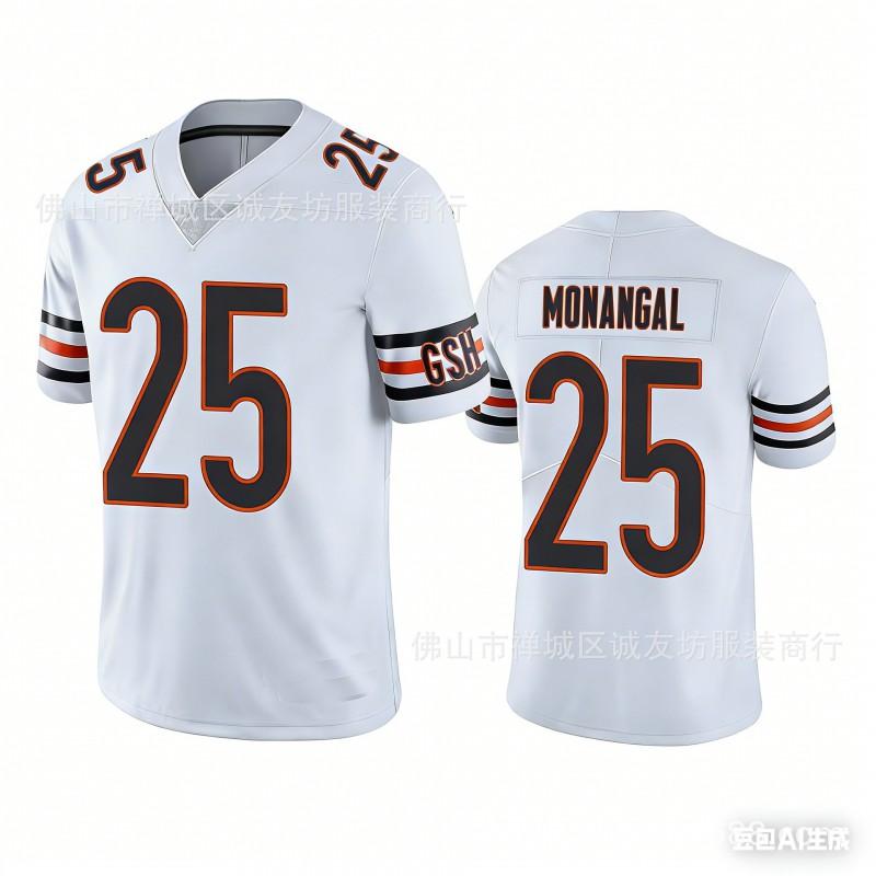 NFL Chicago Bears 25 Football Jersey Mens Sports Training Game Uniform White