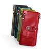 Anti Theft Brush Long Wallet, Retro Genuine Leather Women's Wallet, Korean Fashion Change Handbag