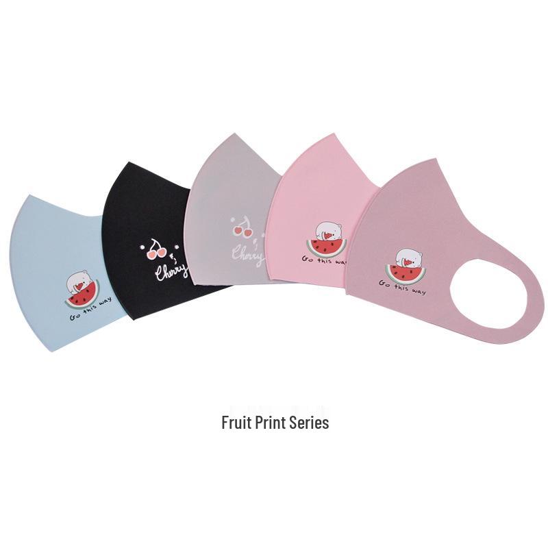 Summer 3D Ice Silk Cycling Mask, Breathable & Fashionable Black for Women