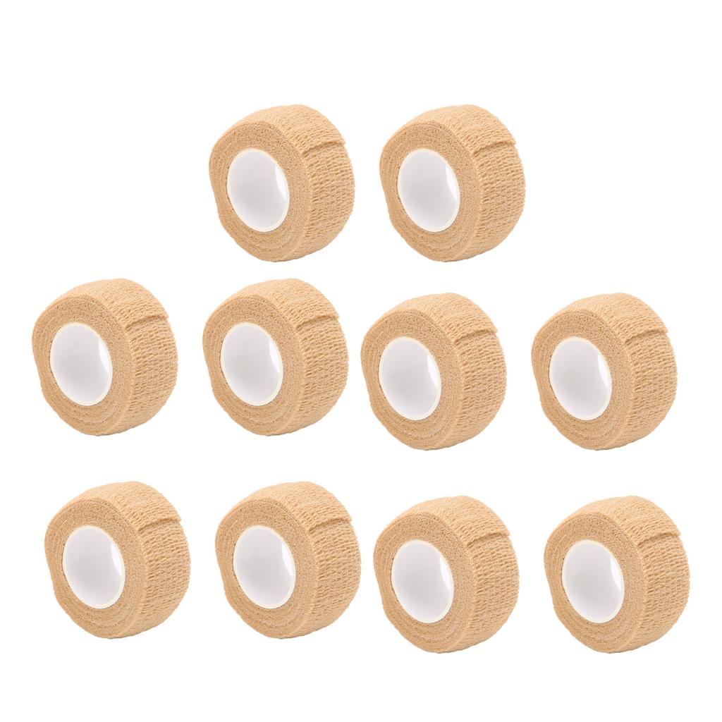 10Pcs Self Adhesive Bandage Wrap Approx 1in Wide 2yd Long Elastic Flexible Portable Breathable