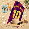 football player Print Beach Towel, Versatile Lightweight Absorbent Beach Towel for Pool Surf Yoga Bathroom, Perfect Birthday Holiday Gift