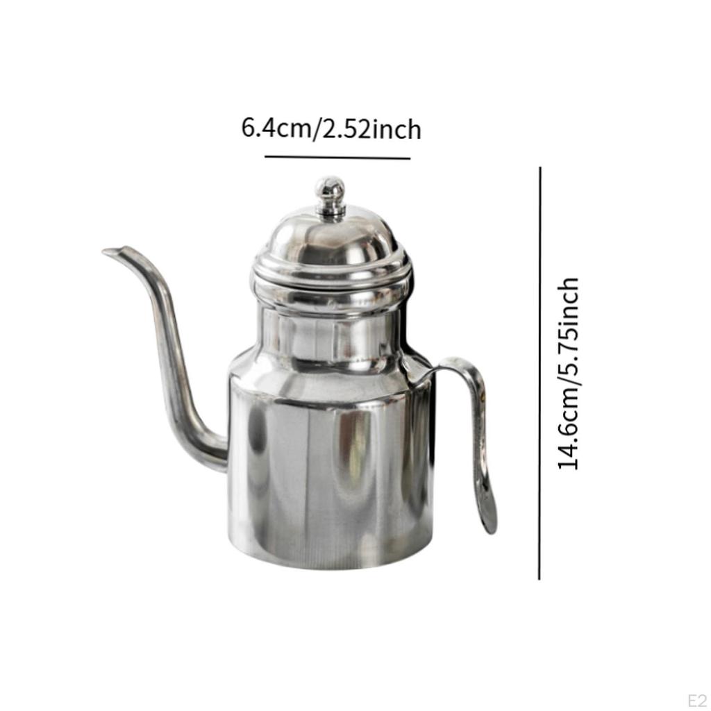 Oil Bottle Dispenser Pot Stainless Steel Easy To Clean Soy Sauce Cruet Container Pouring