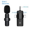 Wireless Lavalier Microphone 3.5mm Plug 3 In 1 Intelligent Noise-Reducing Portable Audio Video Recording Mic For Iphone Android Live Broadcast