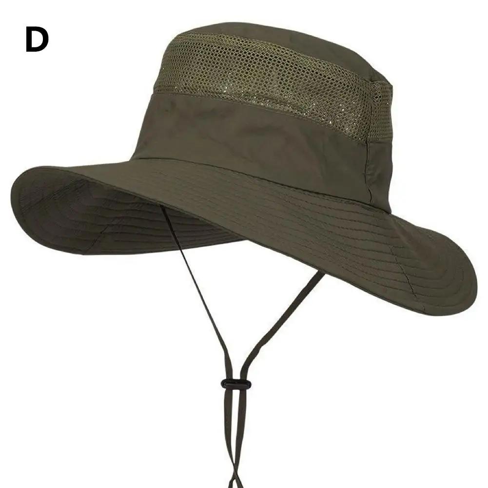 Summer Breathable Mesh Sun Protection Visor Anti UV Bucket Outdoor Fisherman Wide Unisex Neck Cap Men Hat With Hat Cover Br K7Q3