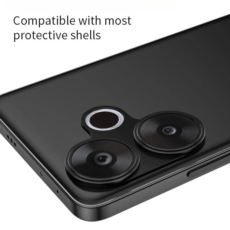 Osłona obiektywu tylnej kamery do Xiaomi Poco F6 5G Tylna aluminiowa metalowa osłona obiektywu kamery do POCO F6 Folia pierścieniowa obiektywu
