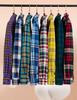Men's Plus Size Pure Cotton Brushed Plaid Long Sleeve Shirt - Business Casual & Breathable