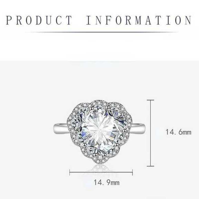 Sace Gems Anel clássico de liga de cobre com zircão, joia feminina, promessa de casamento, presente de festa