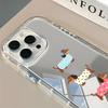 Cute Dachshunds Back Mirror Phone Case For iPhone 17 16 15 14 13 12 11 Pro Max Air X XR XS 7 8 Plus Shockproof Soft Cover
