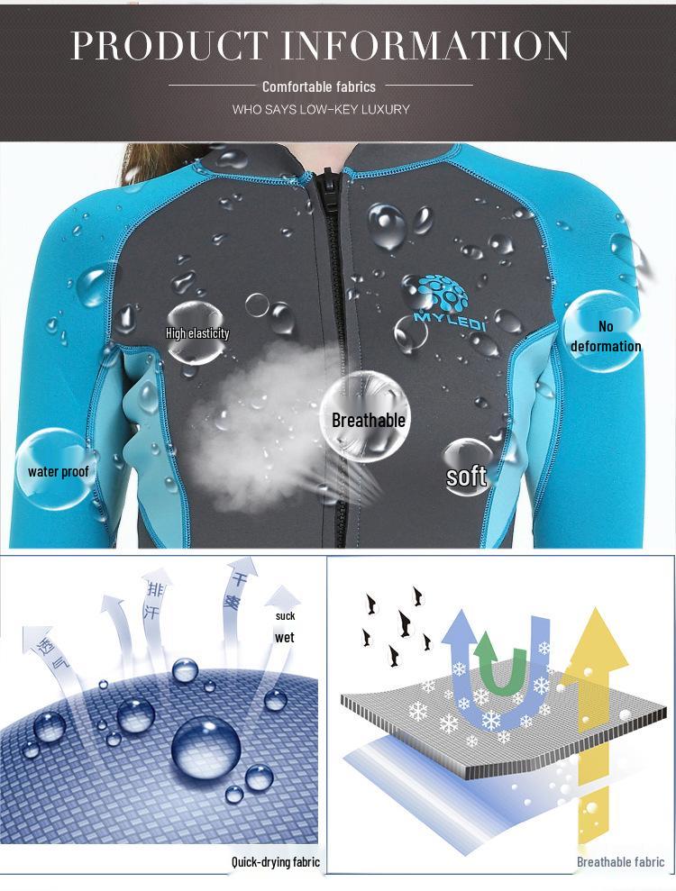 Dámský 2mm zesílený teplý potápěčský neoprenový top