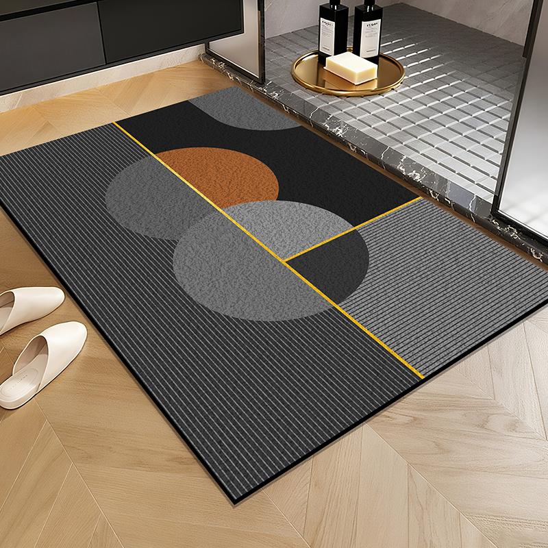 VIKAMA Entrance Door Mat For Modern Minimalist Bathroom, Water-Absorbing Toilet, Easy To Clean Carpet For Home Decoration.