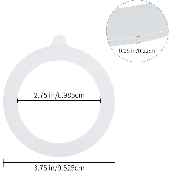 12 Pieces Rubber Seals for Glass Jars, Airtight and Leakproof Silicone Replacement Gasket Sealing Rings for Mason Jars, Elastic and Fits Most Sizes