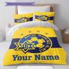 Maccabi Fan Gear Custom Name Pattern Bedding Quilt Set Quilt Cover Pillowcase Home Birthday Gift(1 * duvet cover + 2 * pillowcase, without core)