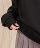Ellamo Terry Basic Plain Oversized Sweatshirt [Black]