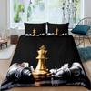 Exquisite International Chess Duvet Cover Set Bedding Set Boy Girl Adult Bedroom Decoration Single Double Large Size 2/3pcs