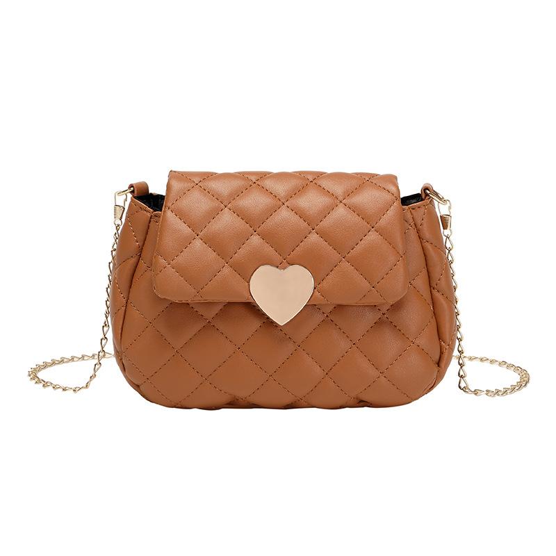 Heart-shaped embroidery bag 2025ladies bag women's bag women's casual versatile mobile phone bag diamond shoulder bag