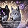 2D Mystical Wolf Tapestry Purple Norse Runes Home Background Decor