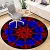 1 Stück Rotes Blaues Mandala Muster Stuhlteppich für Büro, Rutschfest, Weicher und Langlebiger Teppich, Perfekt für Büro, Wohnzimmer yy251103162