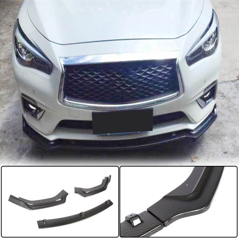 

Front Bumper Lip V2 (for Q50 Base 2018-2023, Carbon) for Infiniti Q50/Q60