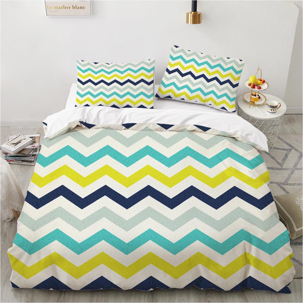 3D Printed Geometric Duvet Cover Kit  New Ultra-fine Fiber Pillowcase Wholesale Colorful And Comfortable Kit