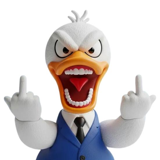 Angry Animal Figurine Resin Flip The Bird Animal Ornament Desktop Middle Finger Animal Statue for Home Office Desk Shelf Decor