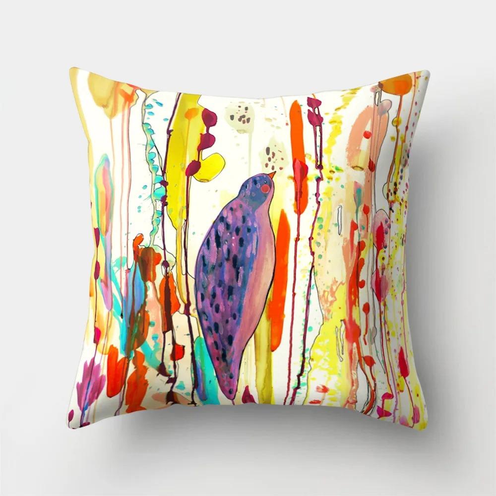 Vintage Flower Pillowcase Interior Decoration Office Living Room Home Pillowcase