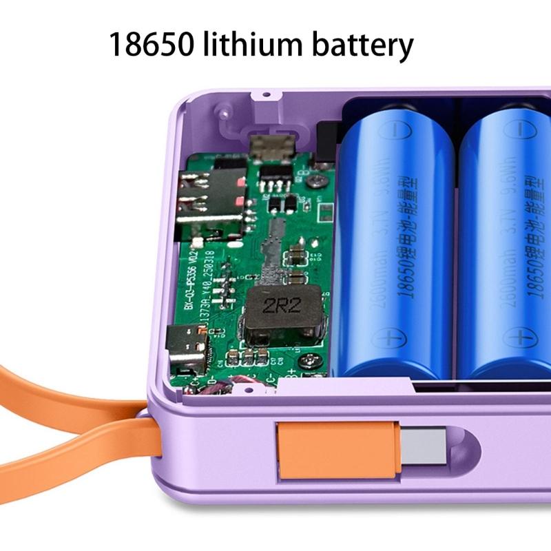 4x18650 Power Battery Storage Case Removable Color Shell Multiple Protections Power Rack Not Need Solder