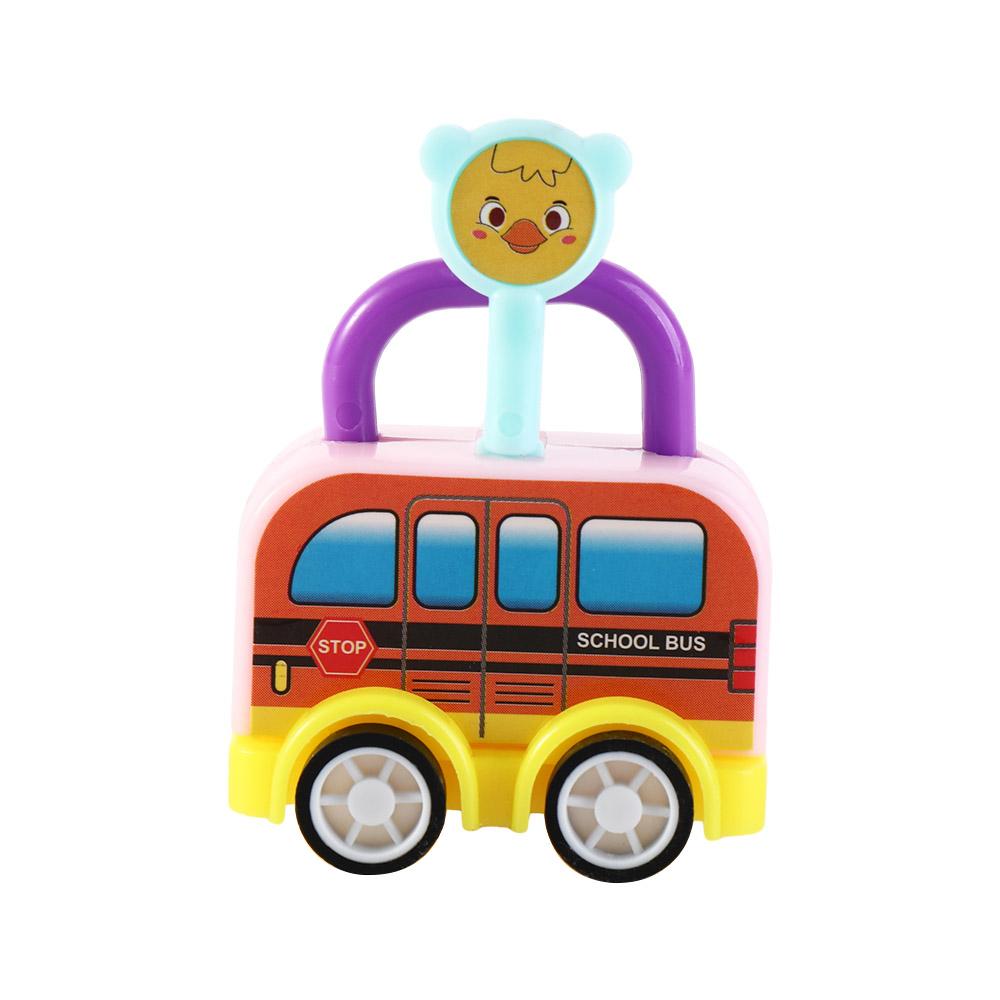 Bus Key Matching Toy Random Color Lock Head Car Cute DIY Puzzle Car Toys  Children