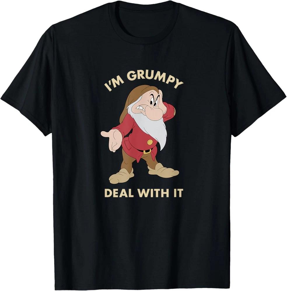 Snow White Grumpy So Deal With It Black TShirt S