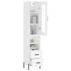VidaXL Buffet haut Blanc 34,5x34x180 cm Bois d'ingénierie 3199305