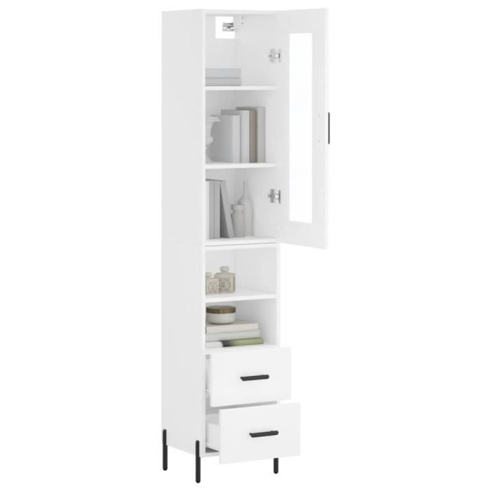 VidaXL Highboard White 34.5x34x180 Cm Engineered Wood 3199305