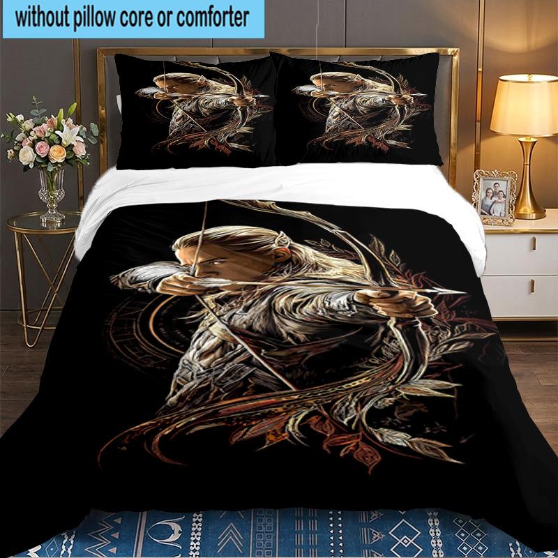 Journey Through Middle-earth 3pcs Bedding Set,Including 1pc Duvet Cover And 2pcs Pillowcases Perfect Gift for Christmas,Ideal for Bedroom, Dormitory