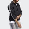 Adidas Originals Trefoil Baseball-Sportjacke mit Kragen und Knopfleiste, Herrenjacken, Schwarz, ED5516