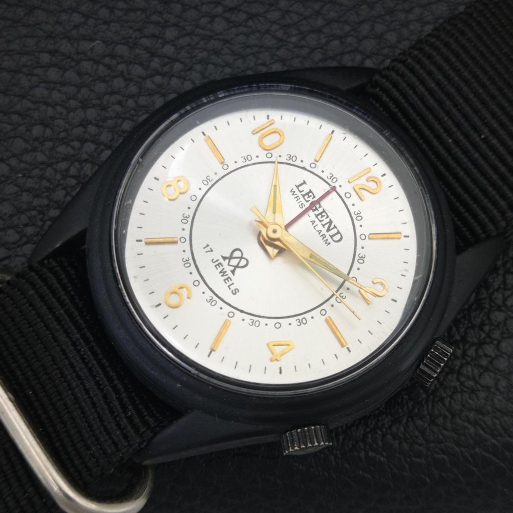 VINTAGE LEGEND MANUELL AUFZIEHBAR SCHWEIZER HERREN ÜBERHOLTE WEckerUHR a707541-1