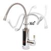 3KW Instantaneous Electric Tap, 360° Rotatable Heated Kitchen Faucet with LCD Temperature Display