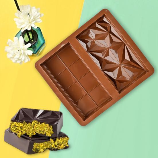 Silicone Chocolate Mold Deep Bar Thick Praline Sweets Cake Mold for Chocolates Resin Crafts DIY Soaps Candles Jellies Ice Cubes