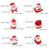 12pcs Mini Resin Santa Claus Ornaments Christmas Holiday Figurines For Tabletop Home Office Party Decor Miniature Christmas