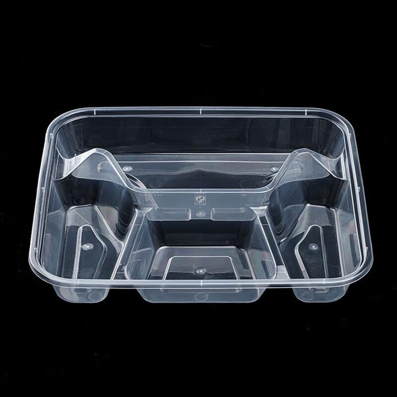 Disposable 4-Compartment Rectangular Food Containers