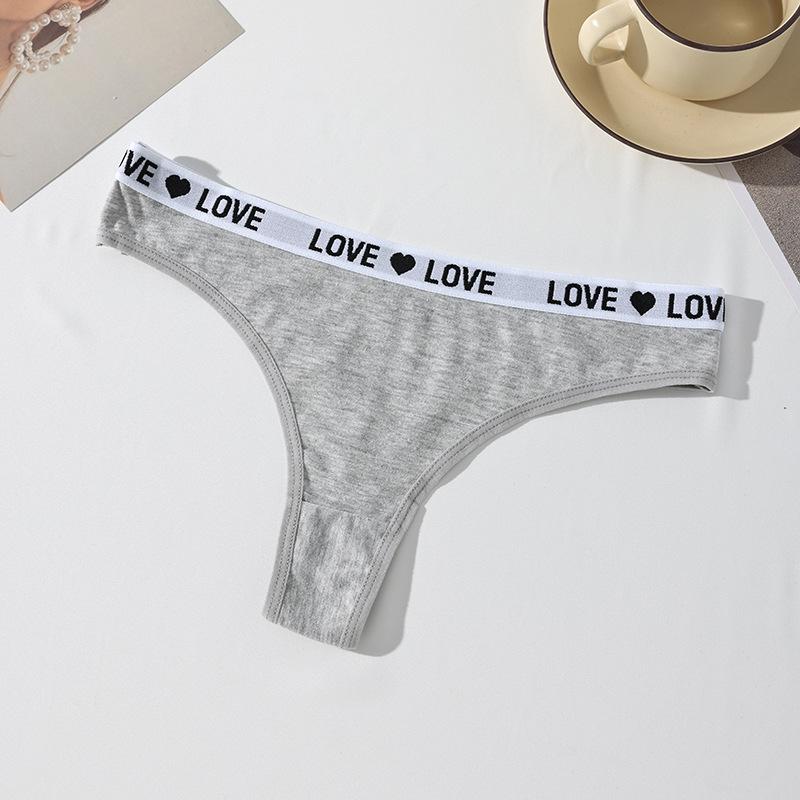 

Сексуальные трусики-стринги с низкой посадкой и нитью, спортивные трусики для йоги с принтом букв для женщин XS